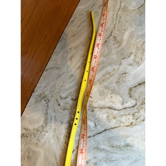 J Crew Super Skinny Belt Yellow Leather L - Picture 4 of 5